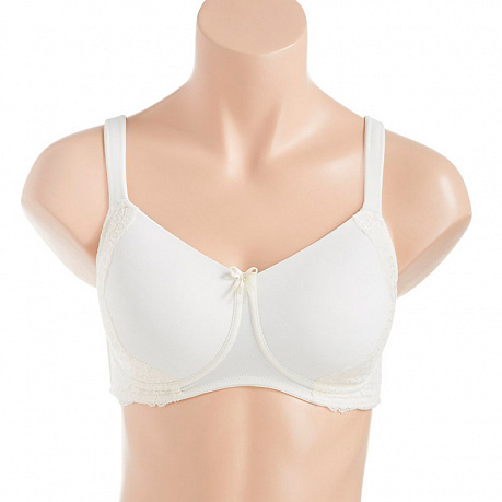 Бюстгальтер без косточек Amoena для фиксации экзопротеза Lilly Pad SB 43912 кремовый. Изображение 2 из 3